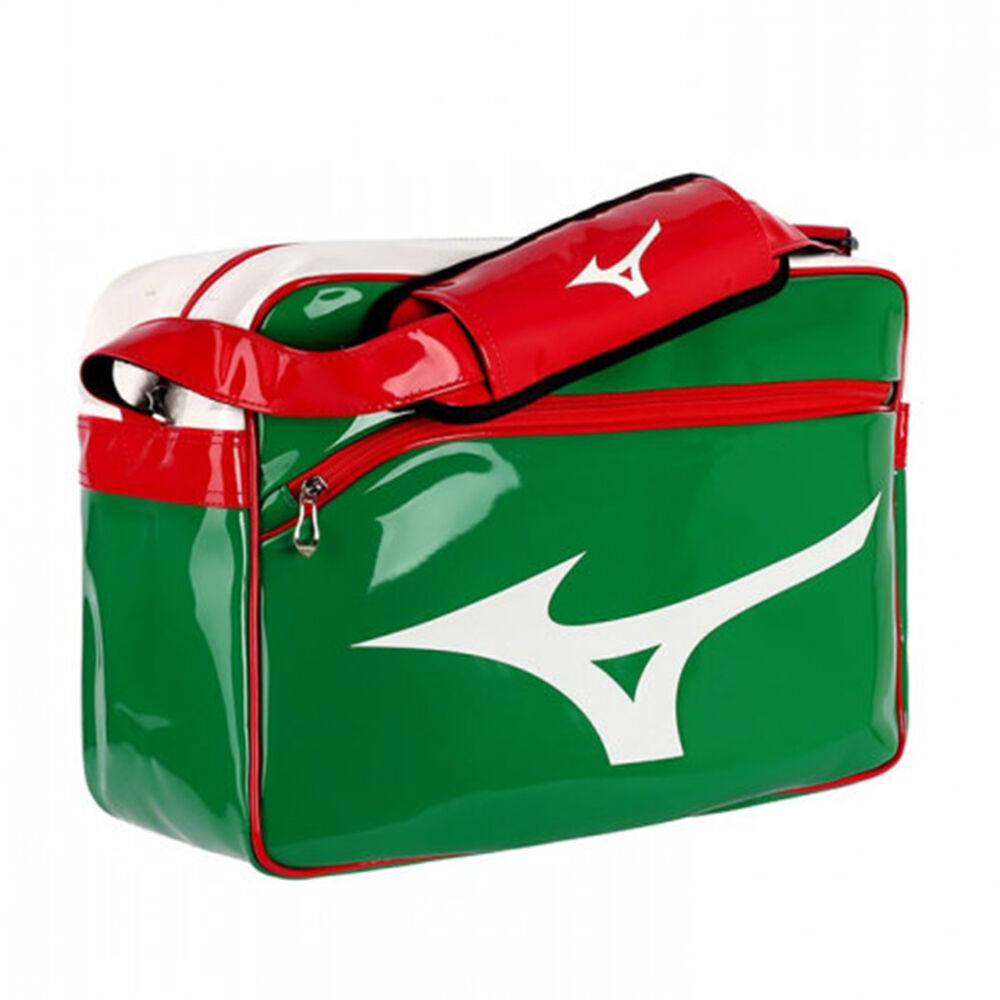 Mizuno RB Enamel M Férfi Táská Zöld/Piros TXA763459